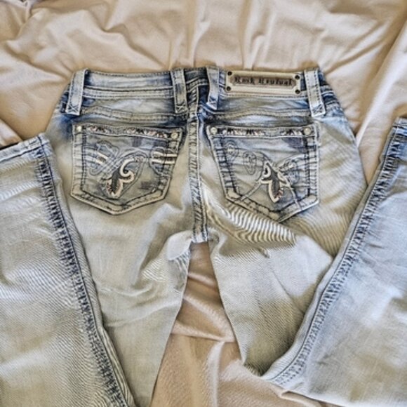 Rock Revival Women's Crop Jeans Nancy 27 - Picture 1 of 5